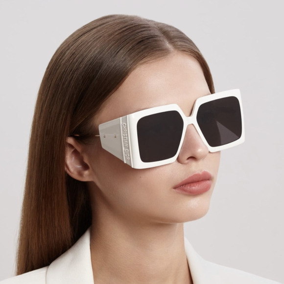 NWT Christian Dior DIORSOLAR-S1U-95A0-59 White Square 59mm Sunglasses main image 4